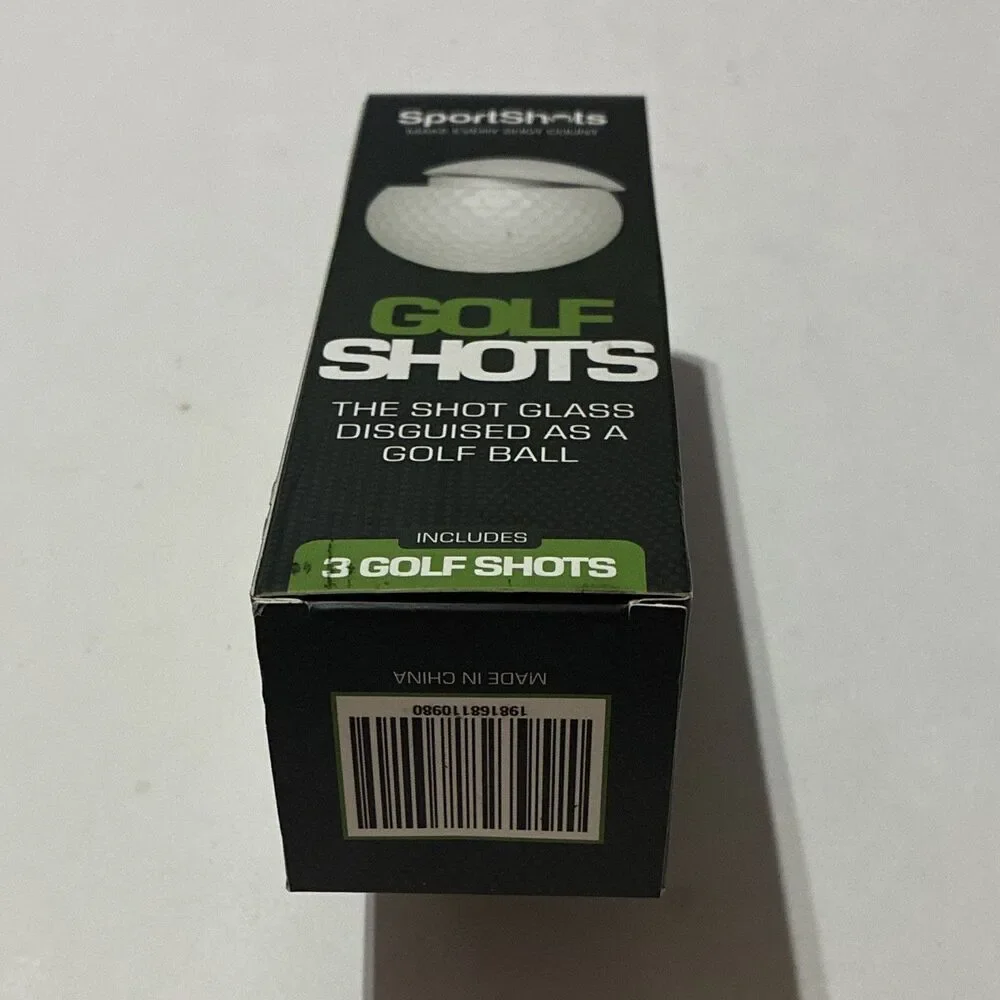 SportShots Golf Shots Set of 3 Golf Ball 1.5 oz Shot Glasses New Open Box